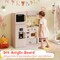 Wooden Kids Kitchen Playset with Chalkboard, Ice Maker, Sink & Lighted Microwave
